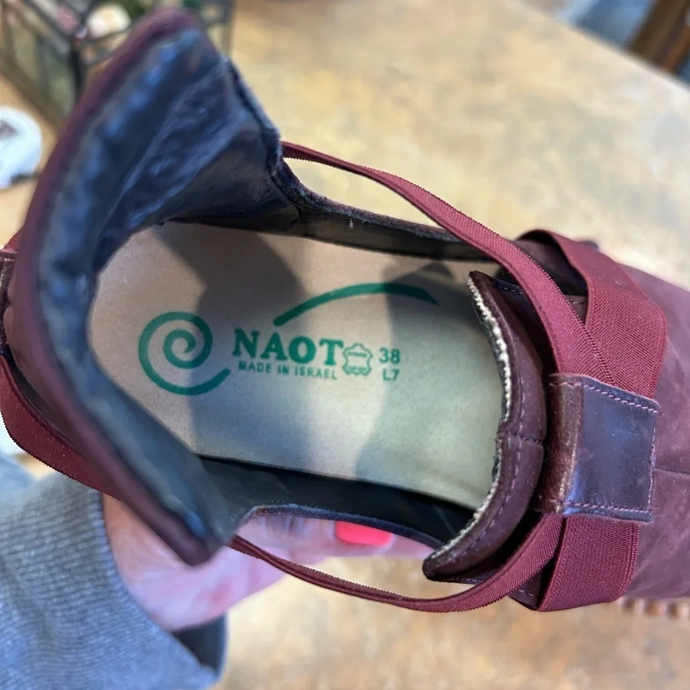 Naot Rakua Bordeaux Leather/Violet Nubuck